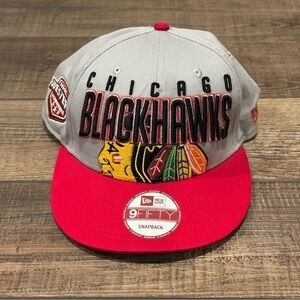 Chicago Blackhawks New Era 9FIFTY Snapback Hat Cap Adjustable NHL Gray New
